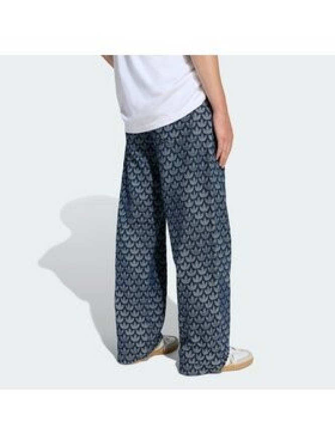 adidas Jeansy Monogram KD0399 Niebieski Loose Fit