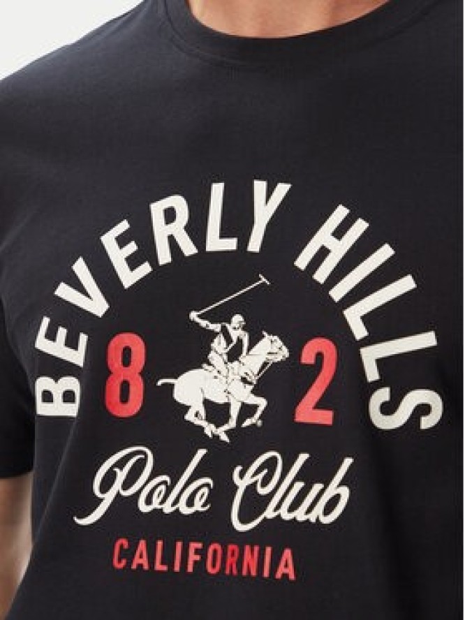 Beverly Hills Polo Club T-Shirt P-SS26M-TS1290NVY Granatowy Regular Fit