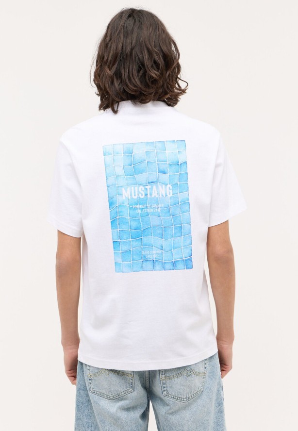 MĘSKA KOSZULKA MUSTANG T-shirt Alvarado Bright White 1015063 2007
