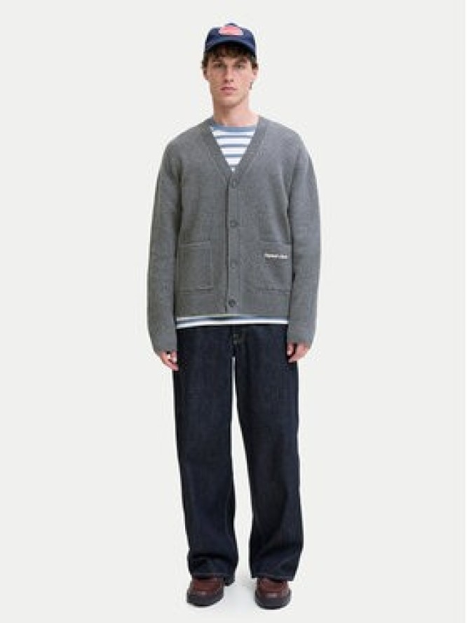 Jack & Jones Kardigan Norrebro 12282732 Szary Loose Fit