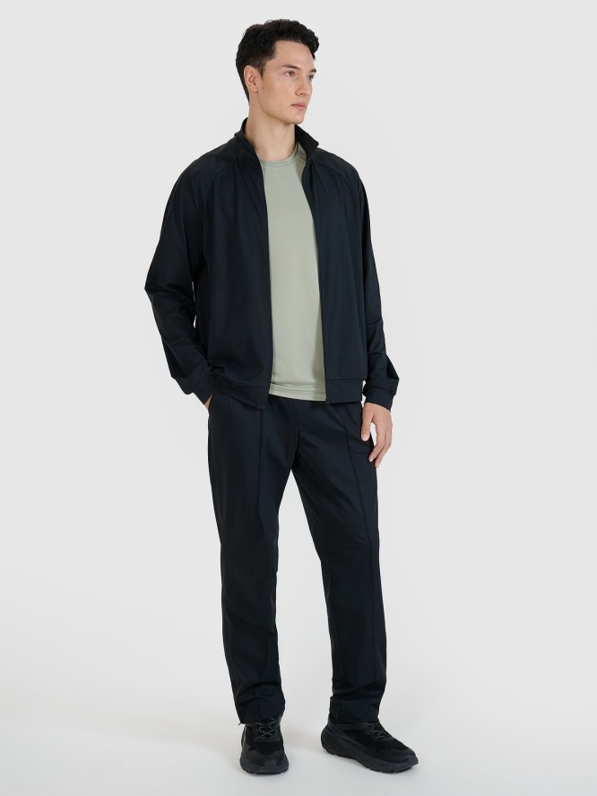 4F Bluza treningowa rozpinana bez kaptura męska - czarna XL