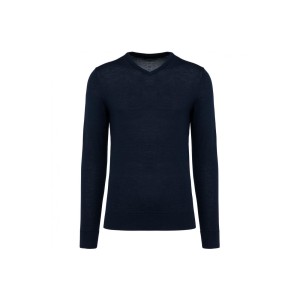 Sweter v-neck z merynosów Kariban Premium
