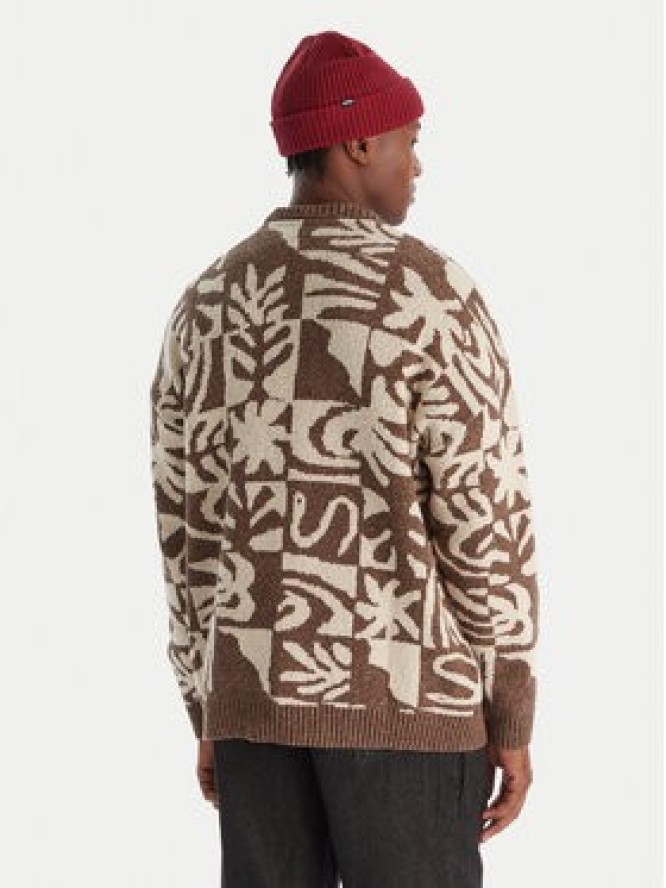 Quiksilver Sweter Hall City EQYSW03329 Brązowy Regular Fit