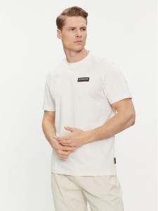 Napapijri T-Shirt Iaato NP0A4HFZ Écru Regular Fit