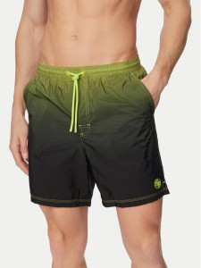 Guess Szorty kąpielowe F6GT19 WN172 Zielony ciemny Regular Fit