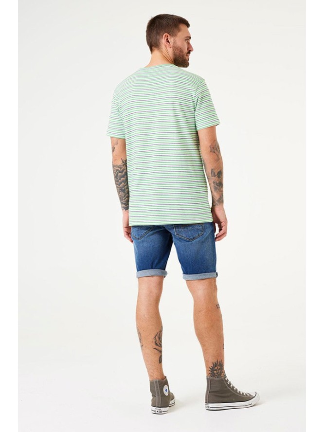 Garcia Koszulka w kolorze zielono-granatowo-białym rozmiar: S