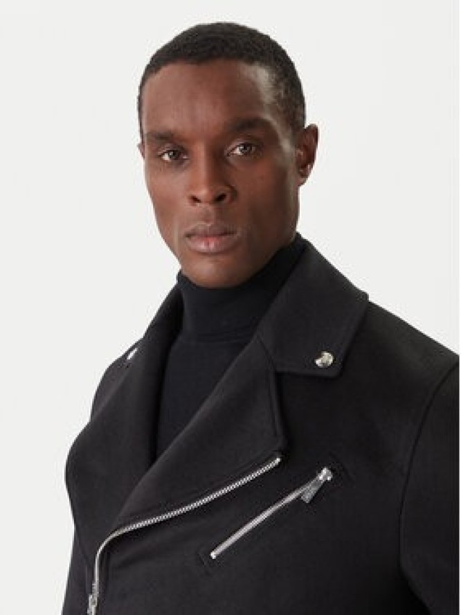 KARL LAGERFELD Płaszcz wełniany 455015 554751 Czarny Regular Fit