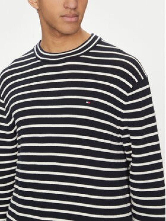 Tommy Hilfiger Sweter Breton MW0MW38944 Granatowy Regular Fit