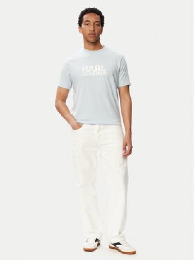 KARL LAGERFELD T-Shirt 755780 563235 Niebieski jasny Regular Fit