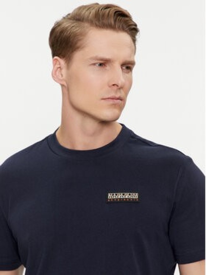 Napapijri T-Shirt Iaato NP0A4HFZ Granatowy Regular Fit