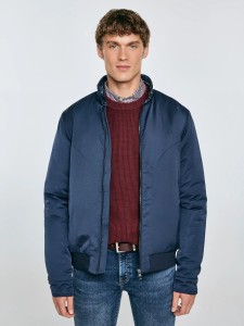 Kurtka męska typu harrington ocieplana granatowa Kye 403