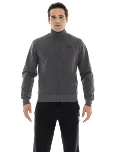 Bluza z bawełna z zamek błyskawiczny na trening