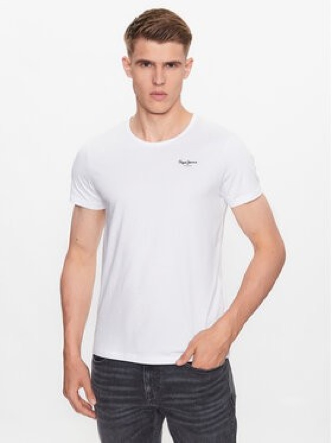 Pepe Jeans Komplet t-shirtów Pepe Tshirt 2P PMU10976 Biały Regular Fit