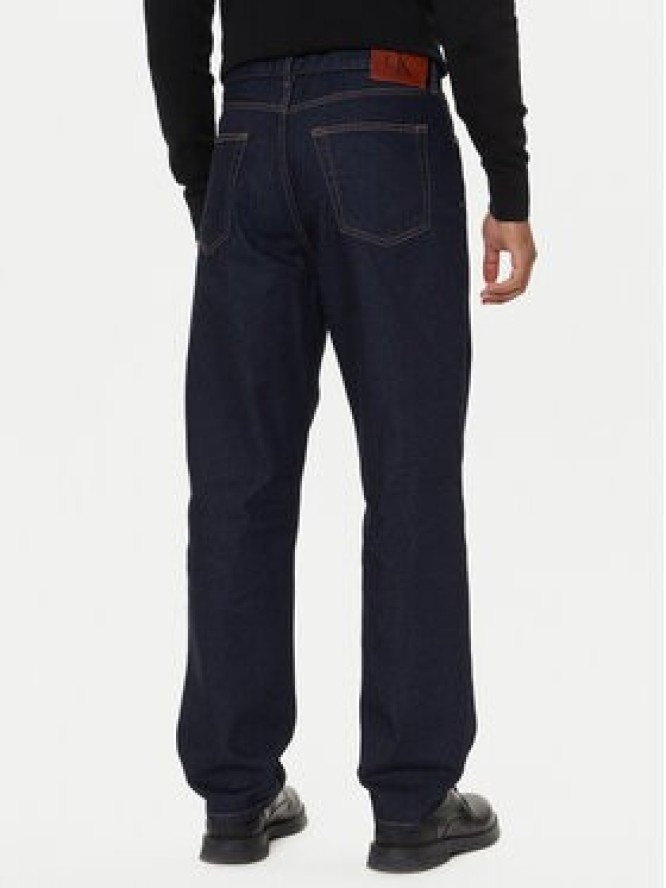 Calvin Klein Jeansy 90's LV04RD713G Granatowy Straight Fit