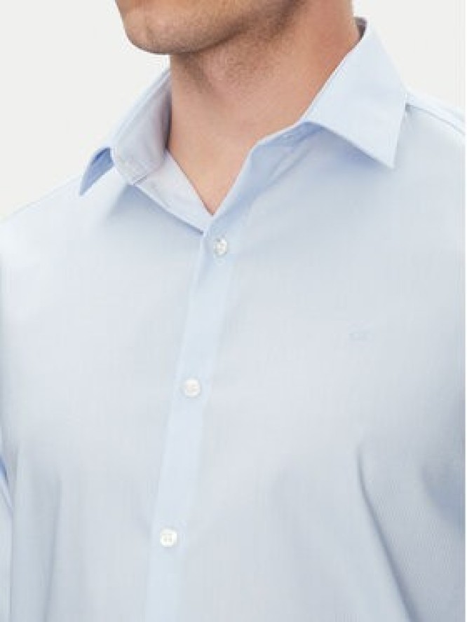Calvin Klein Koszula LV019EU017 Błękitny Slim Fit