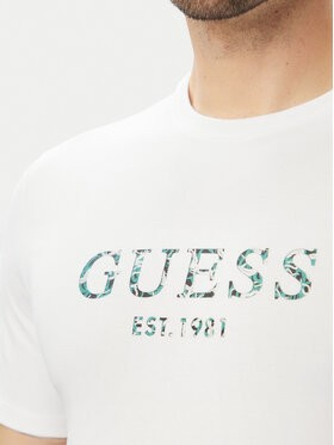 Guess T-Shirt M4YI38 J1314 Biały Regular Fit