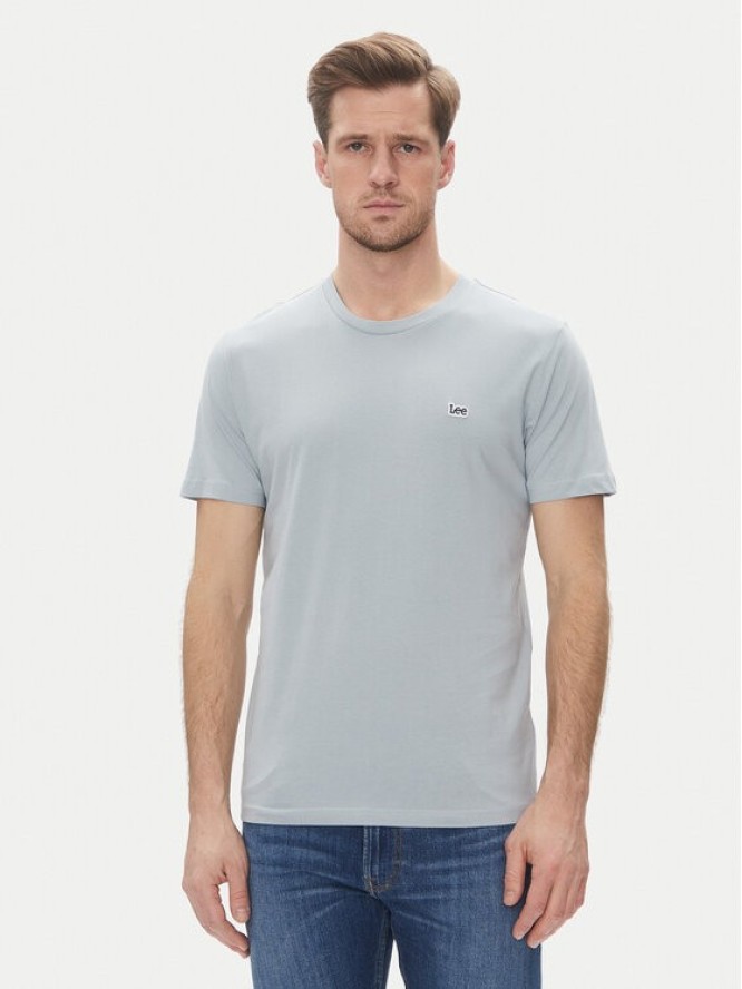 Lee T-Shirt Patch 112364594 Błękitny Regular Fit
