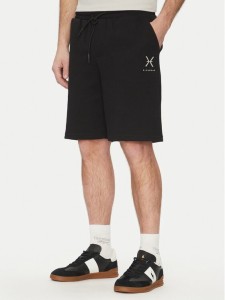 Richmond X Szorty sportowe UMP25276BE Czarny Regular Fit
