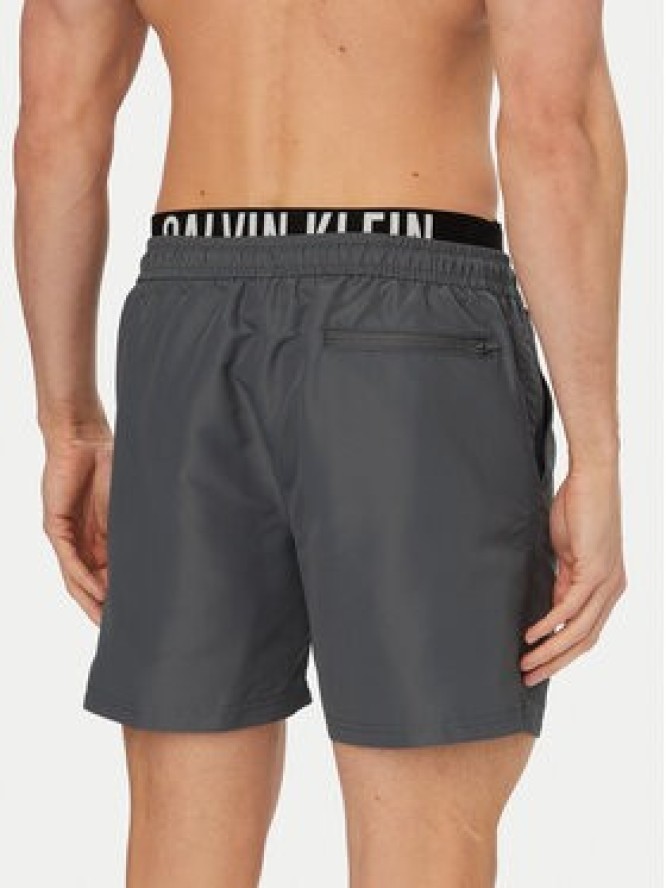 Calvin Klein Swimwear Szorty kąpielowe LV00N61015 Szary ciemny Regular Fit