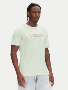 Volcom T-Shirt Crazybal A3512554 Zielony Classic Fit