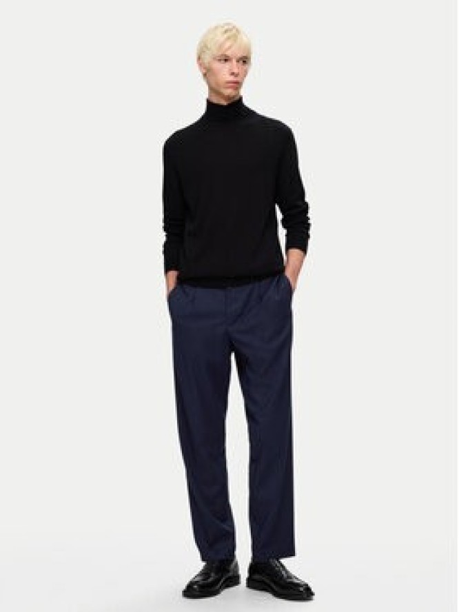 Selected Homme Spodnie materiałowe 16094358 Granatowy Tapered Fit