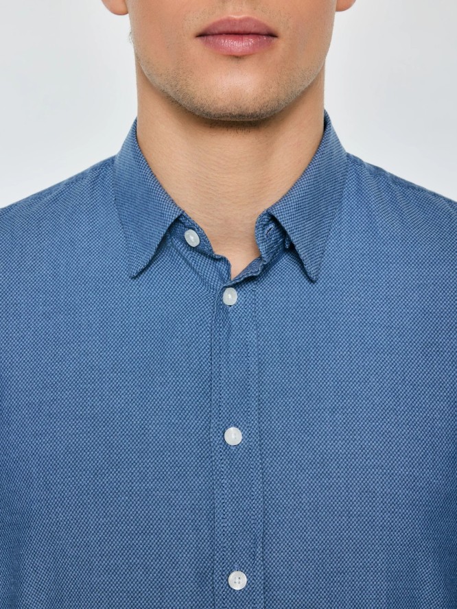 Koszula męska bawełniana niebieska Frankinison 400