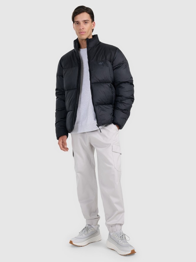 4F Kurtka puchowa z wypełnieniem syntetycznym męska - czarna 3XL