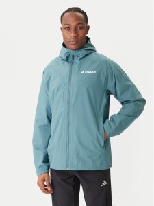 adidas Kurtka przeciwdeszczowa Terrex Multi 2L RAIN.RDY JL9774 Zielony Regular Fit