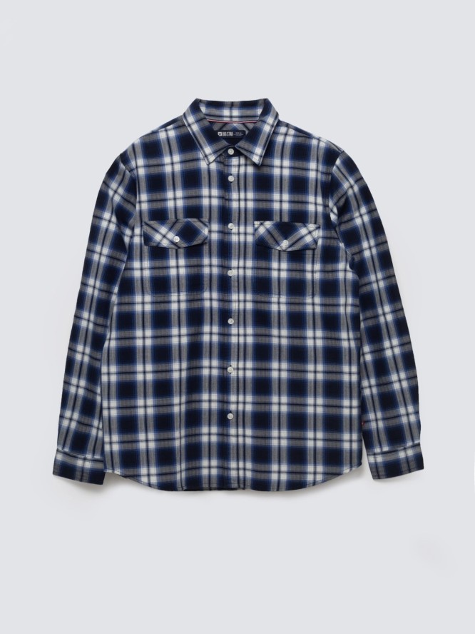 Koszula męska bawełniana w kratę niebieska Koliserson 401