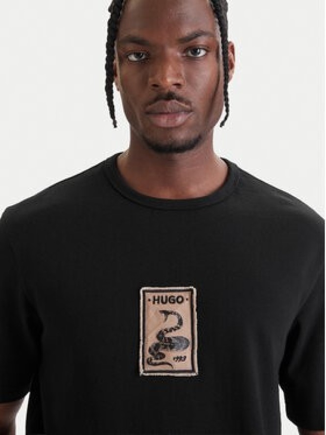 HUGO T-Shirt Dobul 50558407 Czarny Relaxed Fit