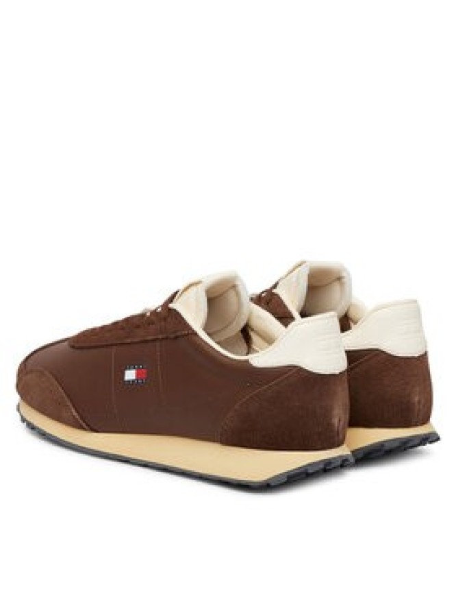 Tommy Jeans Sneakersy Tjm Retro Runner Archive Mix Mat EM0EM01763 Brązowy