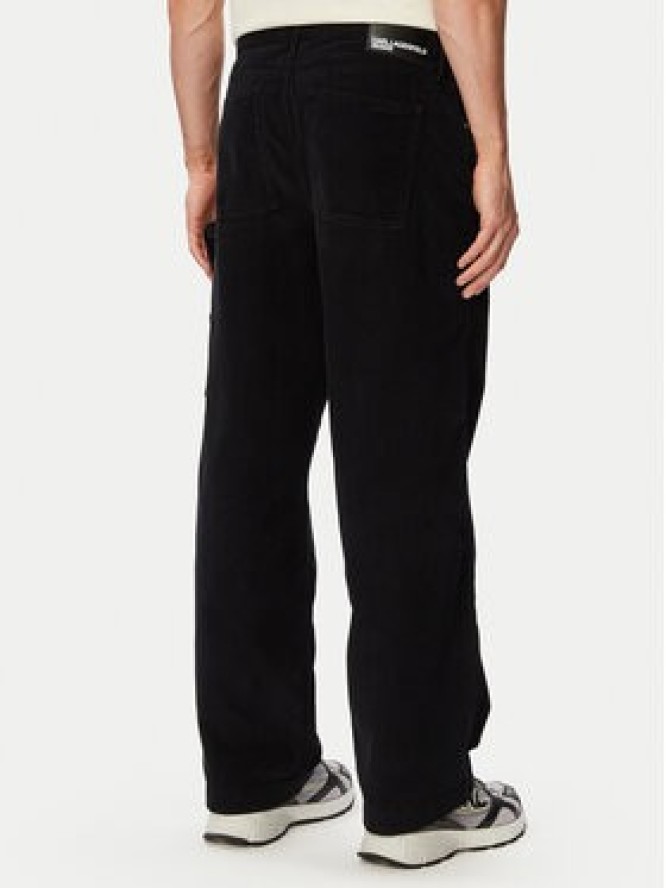 Karl Lagerfeld Jeans Spodnie materiałowe B3M10017 Czarny Relaxed Fit