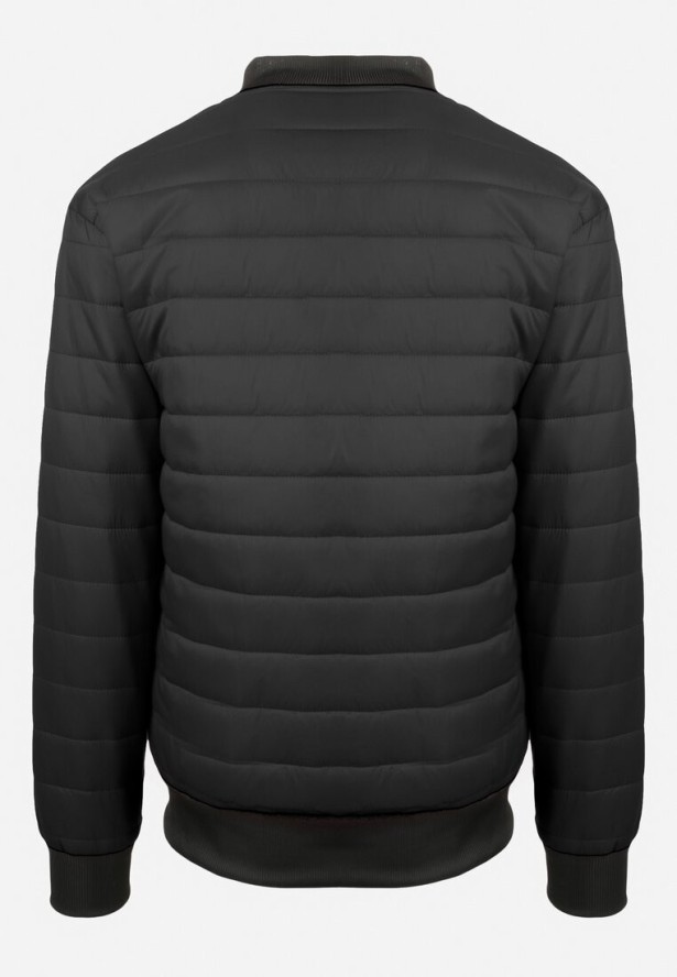 Czarna Kurtka Bomberka z Pikowaniem Salima