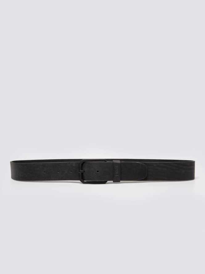 Pasek męski skórzany czarny Alisan 906