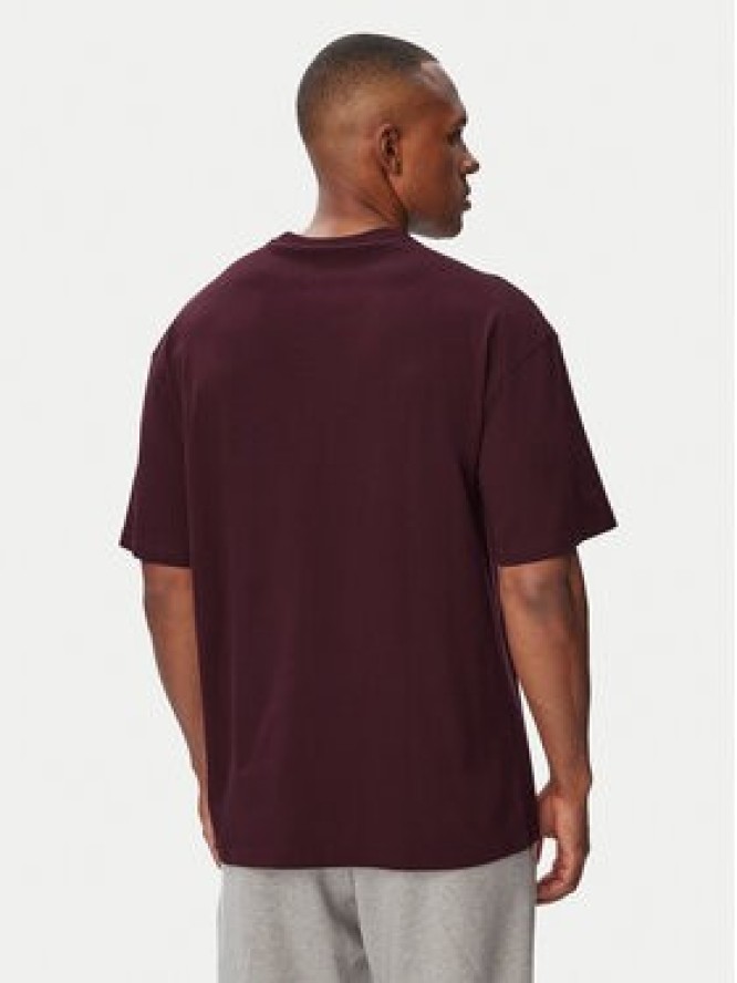 adidas T-Shirt Trefoil Essentials Loose KV3139 Bordowy Regular Fit