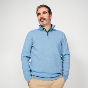 Sweter do golfa męski MW500 z półgolfem