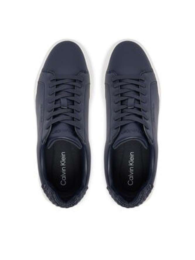 Calvin Klein Sneakersy Chunky Cupsole Laceup Lth Bt Aop HM0HM02070 Granatowy