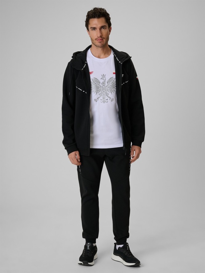 4F Bluza kibica z kapturem męska - czarna XL
