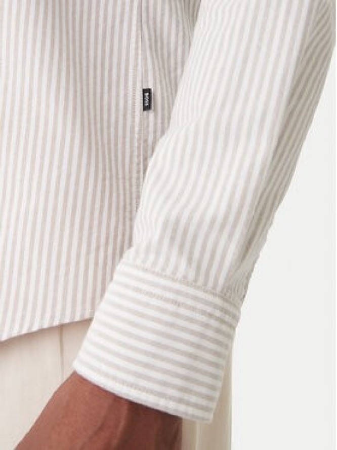 BOSS Koszula H-ROAN 50556069 Khaki Regular Fit