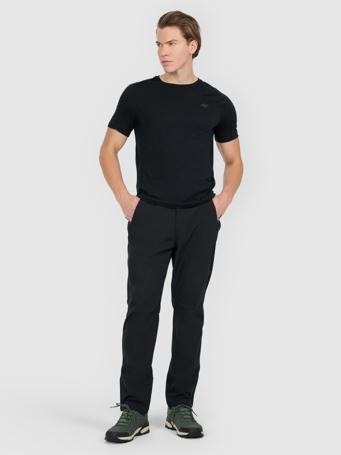 4F Koszulka trekkingowa z wełną merino męska - czarna L