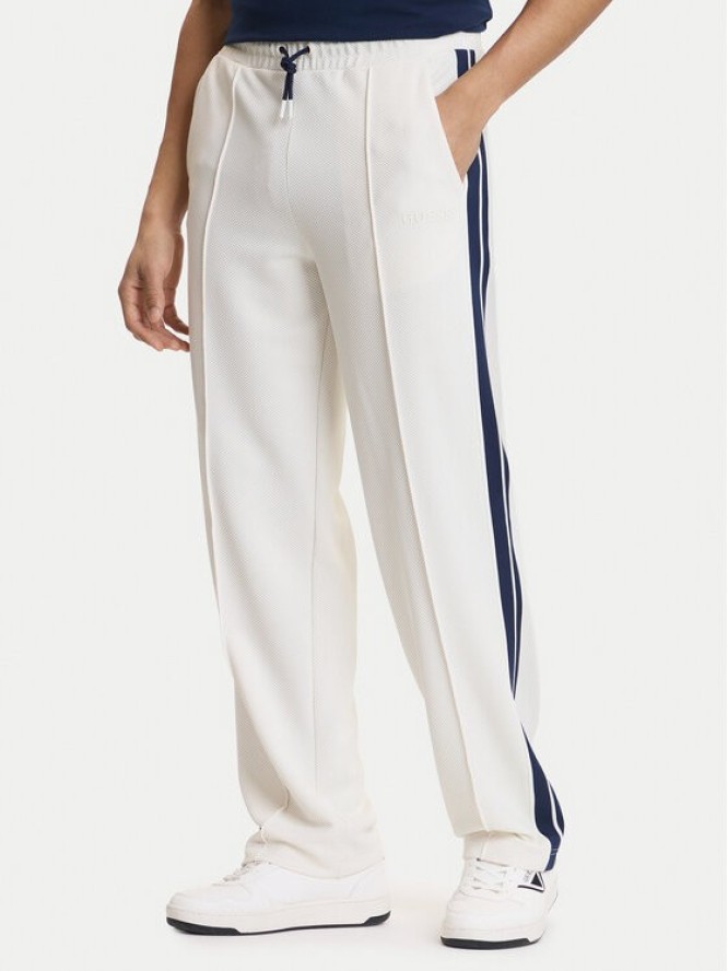 Guess Spodnie dresowe Z6GB14 K3211 Écru Regular Fit