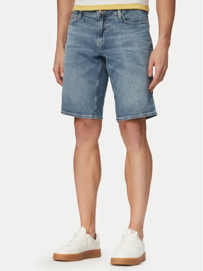 Guess Szorty jeansowe M6GD01 D0758 Niebieski jasny Regular Fit