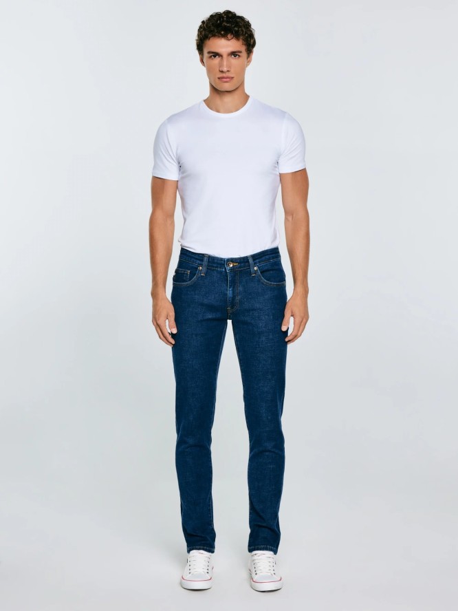 jeansy męskie skinny granatowe jeffray 663