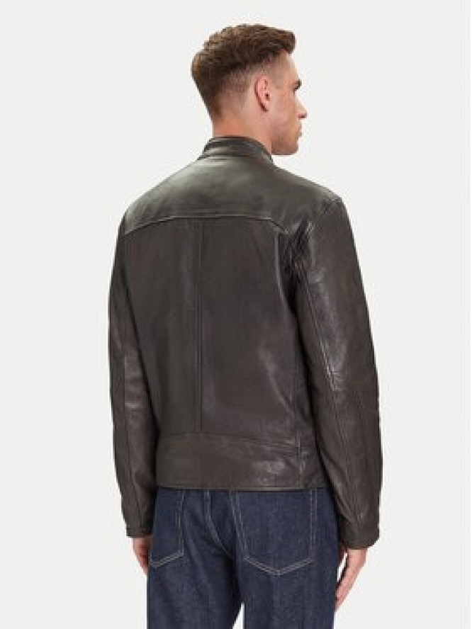 JOOP! Kurtka skórzana Cleary 80000863 Szary Regular Fit