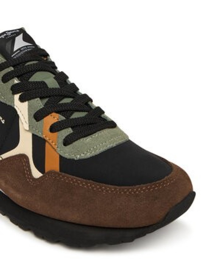 Pepe Jeans Sneakersy Brit Prints M PMS400002 Brązowy