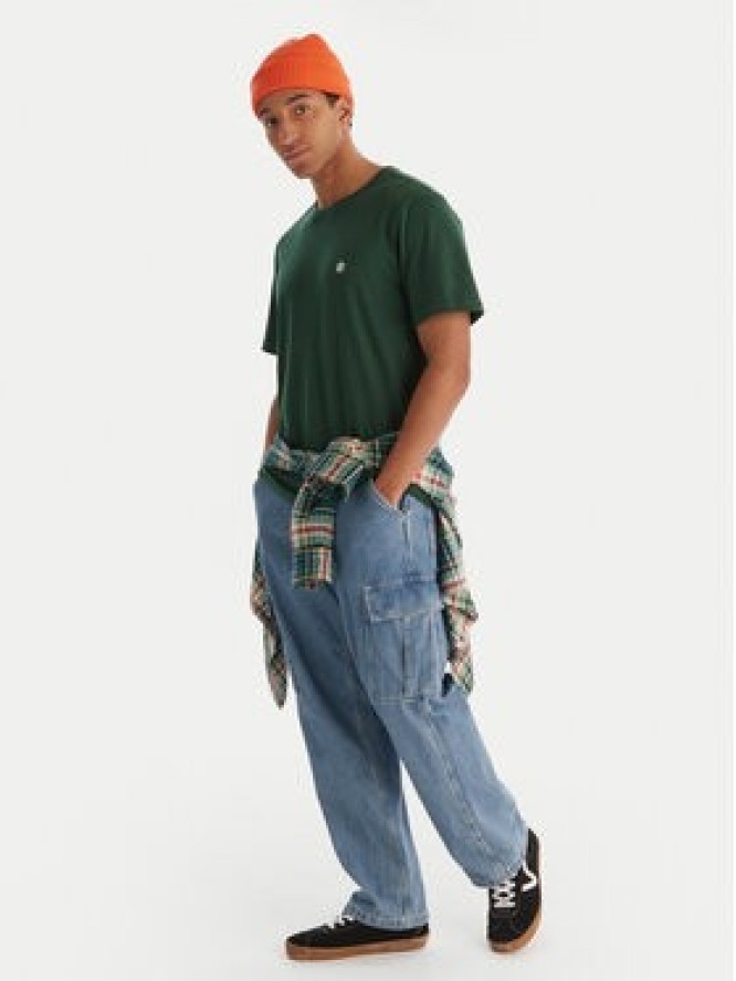 Element T-Shirt Icon Embroidery ELYKT00168 Zielony Regular Fit