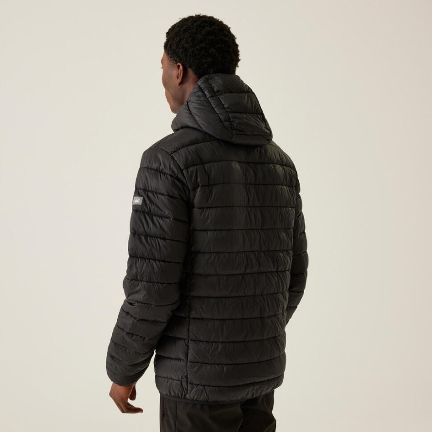 Kurtka turystyczna pikowana męska z kapturem Marizion