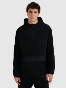 4F Polar z kapturem regular męski - czarny L