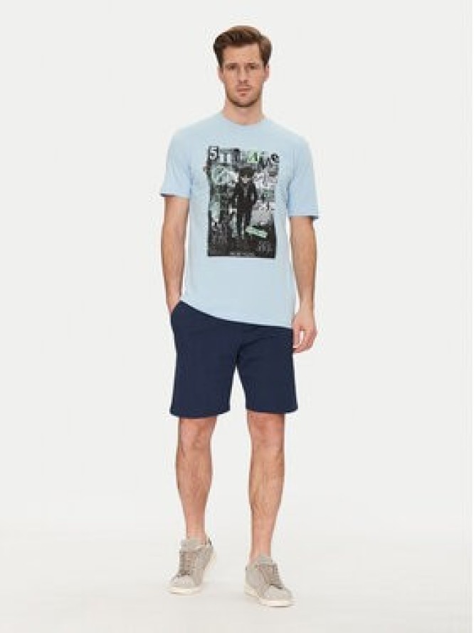 Blend Szorty sportowe 20717881 Granatowy Regular Fit