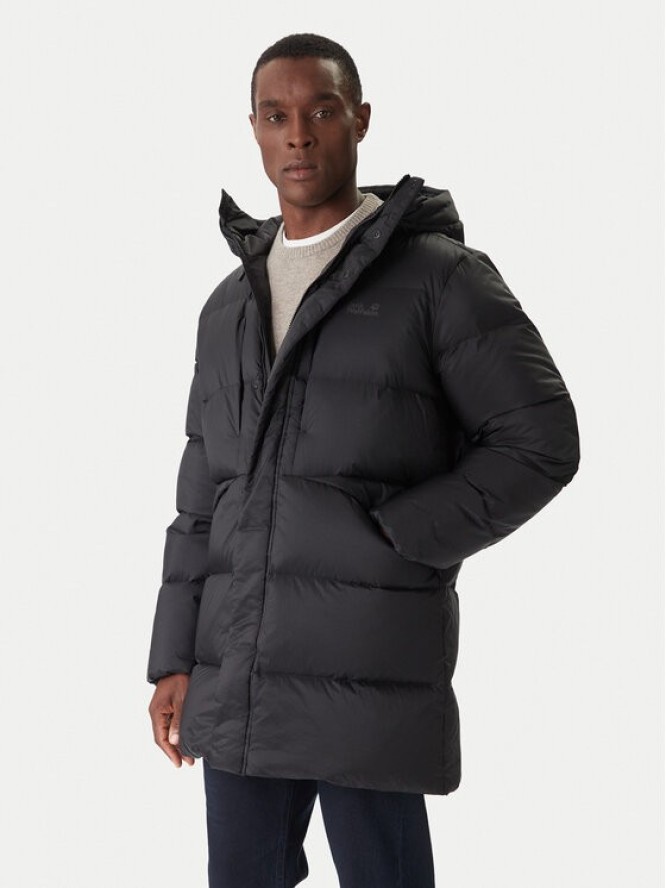 Jack Wolfskin Kurtka puchowa Icy Hill A65049 Czarny Relaxed Fit